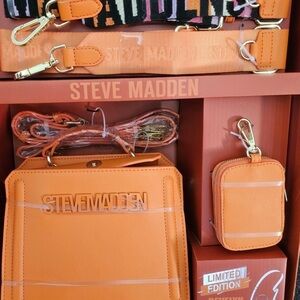 Steve Madden Orange Men's Bag Set